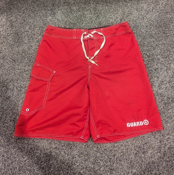 Men's size 32 lifeguard swim trunks - Picture 1 of 5